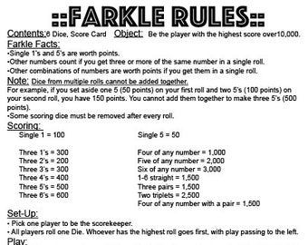 free farkle rules